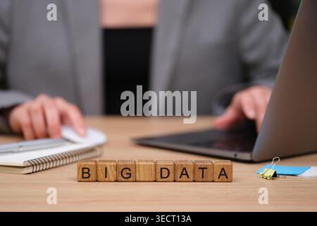 Exploring big data concepts in a modern workspace with a focus on technology and analytics Stock Photo