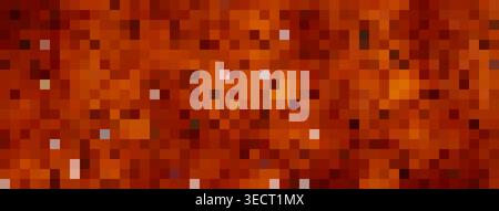 Warm colored pixel pattern forming a retro-style digital texture backdrop Stock Photo