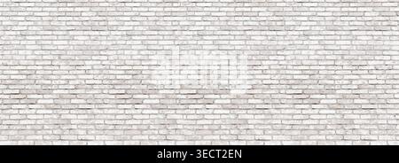 White brick wall creating abstract architectural background pattern Stock Photo