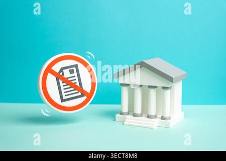 Digitalization of document flow at the bank simplifies bureaucracy. Automation improves efficiency and reduces paperwork. Modern systems enhance service speed and operational transparency. Stock Photo