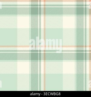 Magazine background texture pattern, styled plaid check tartan. Sofa vector seamless textile fabric in light and old lace colors palette. Stock Vector