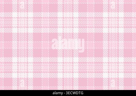 Hippie texture background pattern, elementary seamless textile plaid. Funky check vector tartan fabric in light and white colors palette. Stock Vector