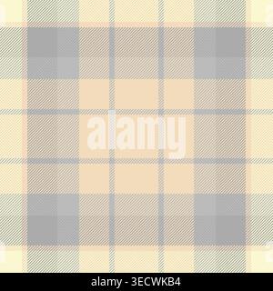 Famous background fabric texture, cell textile vector plaid. Size seamless check pattern tartan in light and dark gray colors palette. Stock Vector