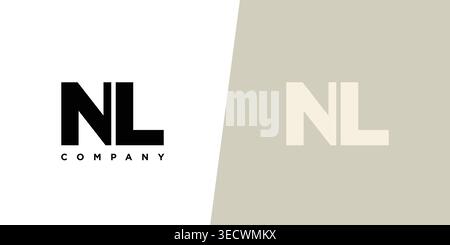 Trendy letter N and L, NL logo design template. Minimal monogram initial based logotype for company identity. Stock Vector