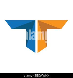 Creative letter t logo design branding Stock Vector