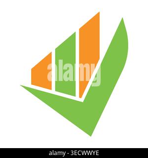 Finace letter v logo design branding Stock Vector