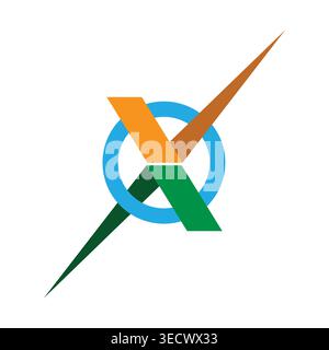 Letter x logo design branding Stock Vector