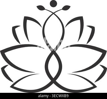 Modern abstract flower logo design Stock Vector