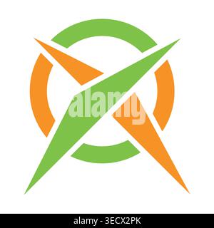 X letter logo design for Financial Stock Vector
