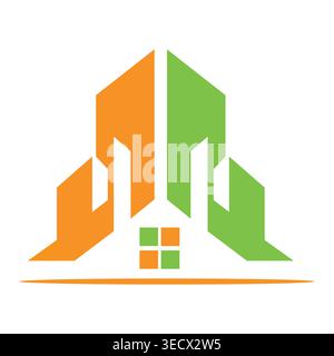 Rural Estate House Logo Design branding Stock Vector