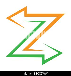 Z Letter Logo making inside design Stock Vector