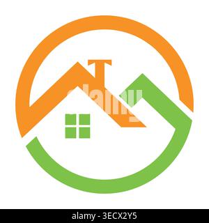Real Estate House logo design Stock Vector