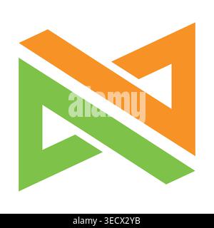 Letter n modern logo design Stock Vector