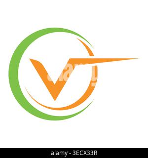 Letter v logo design and branding Stock Vector
