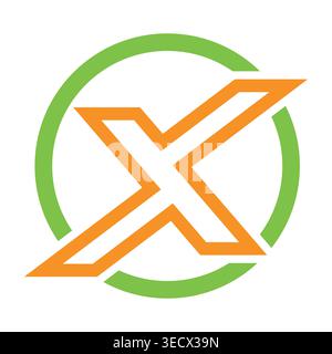 Creative letter x logo design branding Stock Vector