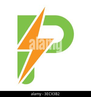 Letter p logo design brand Stock Vector