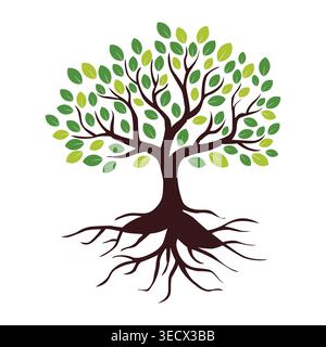 Tree brand logo design branding Stock Vector