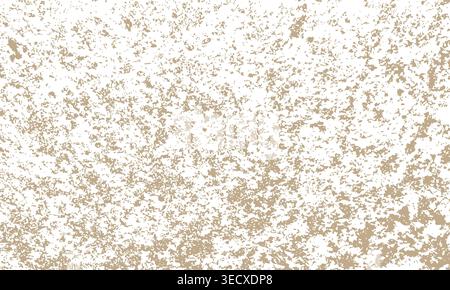 Rough black and white metallic gold texture with grain, dust, and splatter effect. Abstract grunge texture, textured for overlay or screen scratch Stock Vector