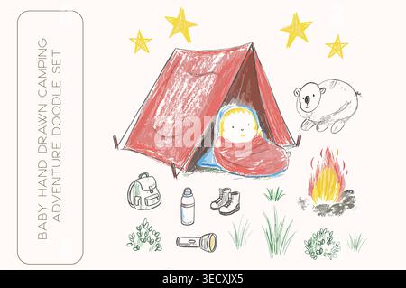 Creative collection of professional corporate doodles featuring analytics and megaphone Stock Vector