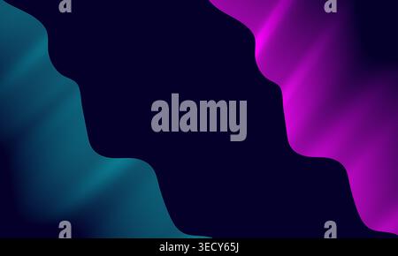 Abstract background featuring flowing neon gradient lines in purple and blue digital wave patterns smooth curves modern futuristic wallpaper design vi Stock Photo