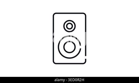 Speaker and audio sound icon: megaphone or loudspeaker symbol Stock Vector