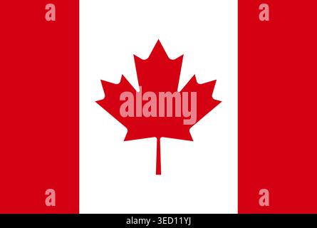 Flag of Canada. Canadian Flag. Vector Illustration. Stock Vector