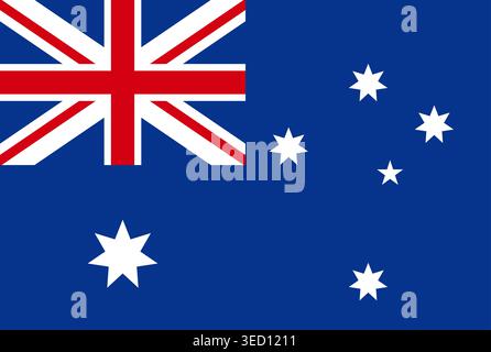 Flag of Australia. Australia National Flag. Vector Illustration. Stock Vector
