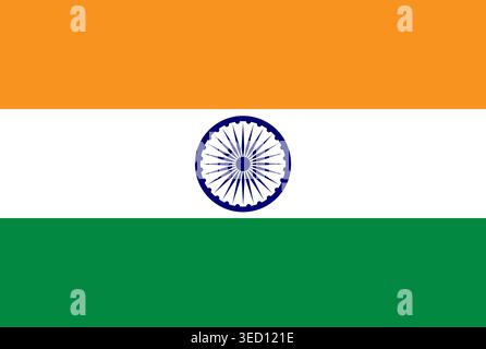 Flag of India. India National Flag. Vector Illustration. Stock Vector