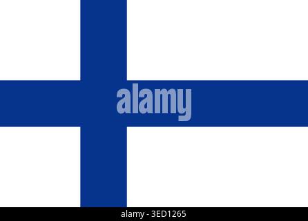 Flag of Finland. Finland National Flag. Vector Illustration. Stock Vector