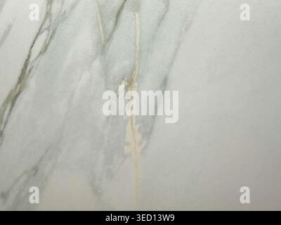 Serene marble surface. Tranquil matte finish marble wall ideal for branding displays. Soft grey marble with translucent effects and subtle metallic Stock Photo