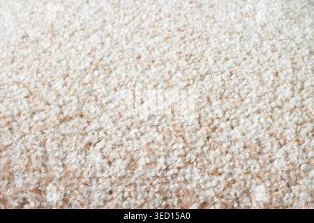 Textured soft light brown fabric carpet with villi Stock Photo