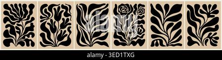 Abstract illustration with organic cut out shapes Stock Vector