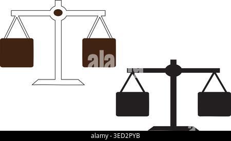 Construction Crane Balance Icon, Industrial Lifting and Engineering Concept Symbol Stock Vector