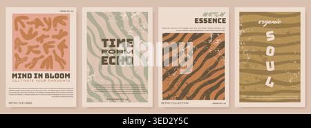 Abstract Poster Collection with Organic Shapes  Stock Vector