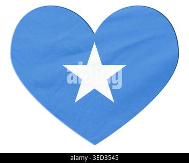 Somalia flag heart displaying love and patriotism on transparent background Stock Photo