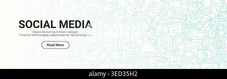 Long Social Media Banner Stock Vector