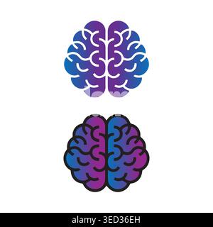 Creative Human Brain Intelligence Technology Vector Illustration Stock Vector
