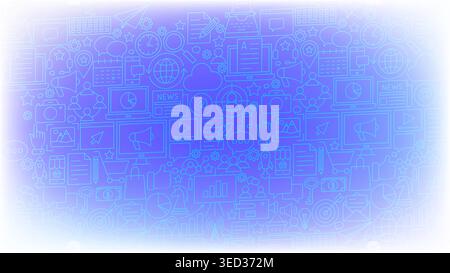 Digital Marketing Outline Concept Stock Vector