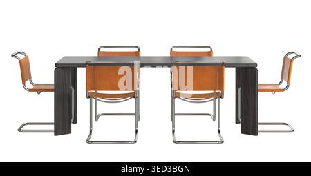 Modern retro vintage chairs and the dining table Stock Photo