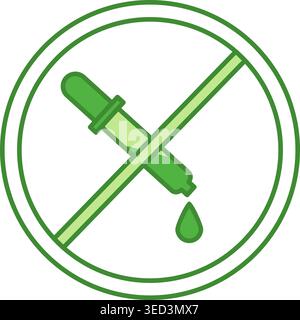 Green Label No Artificial Colors. Vector Icon. Cat's Food Properties.  Food Packaging Sticker Stock Vector