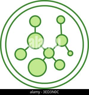 Green Label Compound. Vector Icon. Sticker For Cosmetics Packaging. Skin Care Concept Stock Vector