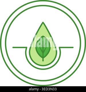 Green Label Retinol. Vector Icon. Retinol Regulates Skin Renewal Process. Sticker for Cosmetic Packaging. Skin Care Concept Stock Vector