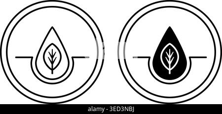 Labels Retinol. Black and White Vector Icons. Retinol Regulates Skin Renewal Process. Sticker for Cosmetic Packaging. Skin Care Concept Stock Vector