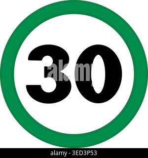 30+ restriction flat sign isolated on white background. Age limit ...