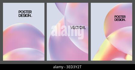 glossy gradient spheres set against reflective backgrounds creating hightech luxurious visual experience Stock Vector