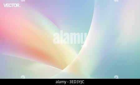 Soft Pastel Abstract Gradient Background Featuring Light Curves Stunning Vector Art Design Stock Vector