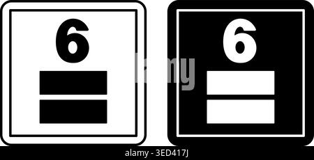 Max Stack Icons. Labels for Cardboard Packaging. Warning Symbol, Handle with Care. Illustration on White and Black Background. Stock Vector