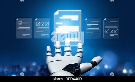 Online document management, cloud-based document access, secure digital file storage, paperless document workflow, and online document sharing for Stock Photo