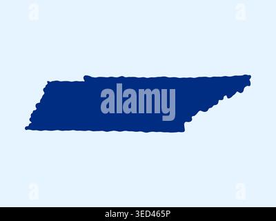 Tennessee Simple State Detailed map of Tennessee state,in vector format,with county borders ...
