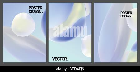 gentle floating colors evoke tranquility, soft blue shades create peaceful spa atmospheres Stock Vector